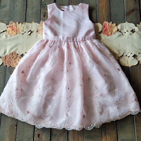 Girls Pink Special Occasion Dress - Picture 1 of 6